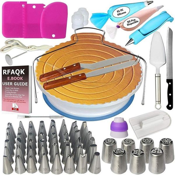 124pcs reusable icing piping nozzles set pastry bag scraper flower cream tips converter baking cup diy cake decorating tools &
124pcs reusable icing piping nozzles set pastry bag scraper flower cream tips converter baking cup diy cake decorating tools &