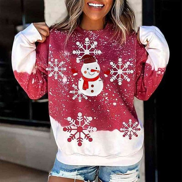 Ladies Christmas Print Round Neck Long Sleeve Top Fashion Snowflake Pattern Pullover Comfortable Warm Loose Top Women, White;black
Ladies Christmas Print Round Neck Long Sleeve Top Fashion Snowflake Pattern Pullover Comfortable Warm Loose Top Women, White;black