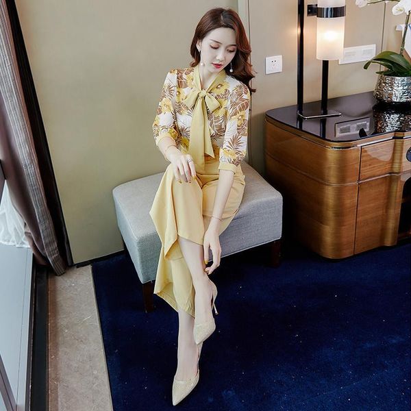 high-waisted net-red broad-legged trouser suit women summer chiffon shirt thin fashion two-piece foreign women's two piece pants, White
high-waisted net-red broad-legged trouser suit women summer chiffon shirt thin fashion two-piece foreign women's two piece pants, White