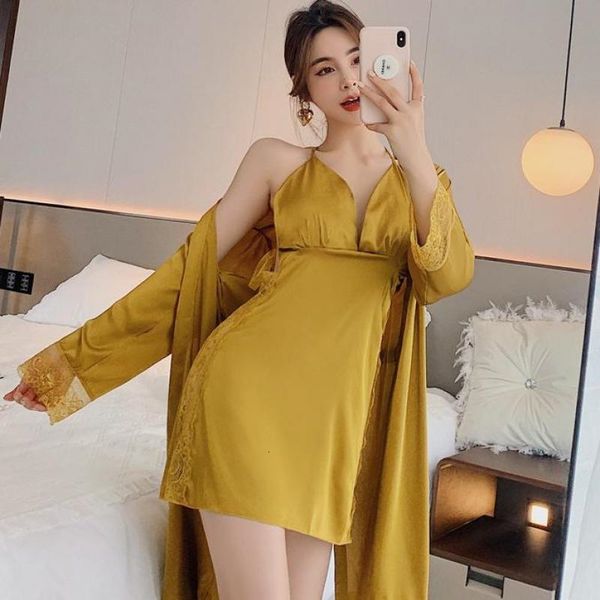 women's sleepwear satin robe set women backless lace patchwork nighty& bathrobe casual hollow out nightwear home ing gown 8bm, Black;red
women's sleepwear satin robe set women backless lace patchwork nighty& bathrobe casual hollow out nightwear home ing gown 8bm, Black;red