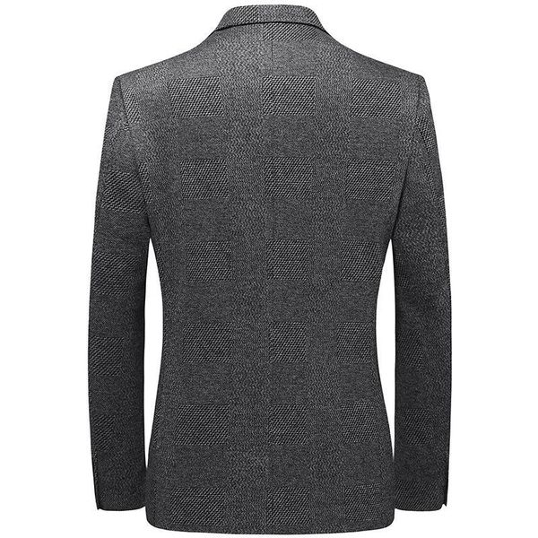 Men's Suits & Blazers Autumn Winter Men Knitted Elastic Casual Gray Suit Jacket Fashion Slim Checkered Business Party Prom Banquet Dail, White;black
Men's Suits & Blazers Autumn Winter Men Knitted Elastic Casual Gray Suit Jacket Fashion Slim Checkered Business Party Prom Banquet Dail, White;black