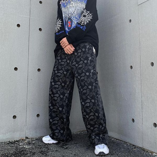 men's jeans harajuku retro cashew flower pants mens loose straight wide leg denim trousers streetwear patchwork casual, Blue
men's jeans harajuku retro cashew flower pants mens loose straight wide leg denim trousers streetwear patchwork casual, Blue
