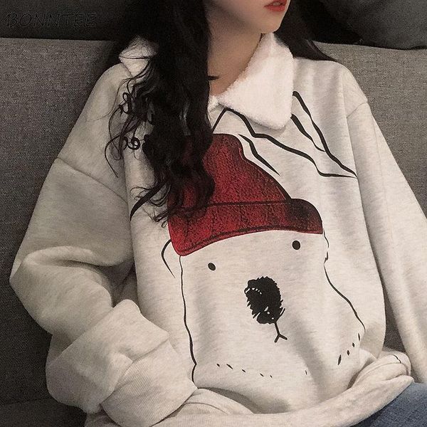 women's hoodies & sweatshirts women printed winter thicker velvet turn-down collar kawaii all-match loose 2xl korean simple warm haraju, Black
women's hoodies & sweatshirts women printed winter thicker velvet turn-down collar kawaii all-match loose 2xl korean simple warm haraju, Black