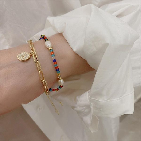 charm bracelets origin summer double layer multicolour beaded flower bracelet for women simulation pearl chunky chain jewellery, Golden;silver
charm bracelets origin summer double layer multicolour beaded flower bracelet for women simulation pearl chunky chain jewellery, Golden;silver
