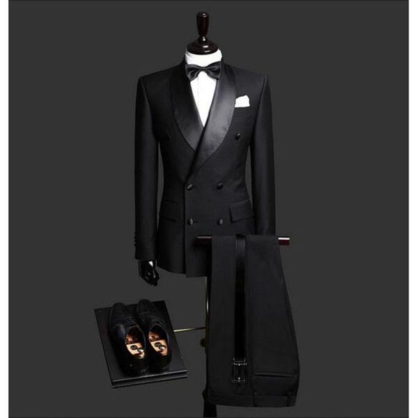 men's suits & blazers custom made slim fit black 2 piece mens blazer double breasted suit men wedding groom tuxedos for (jacket+pants+t, White;black 
men's suits & blazers custom made slim fit black 2 piece mens blazer double breasted suit men wedding groom tuxedos for (jacket+pants+t, White;black