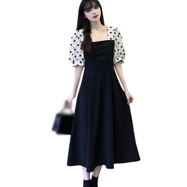 casual dresses summer retro waist slimming temperament dress polka dot puff sleeve slim vestidos for women femme vestido de mujer, Black;gray
casual dresses summer retro waist slimming temperament dress polka dot puff sleeve slim vestidos for women femme vestido de mujer, Black;gray