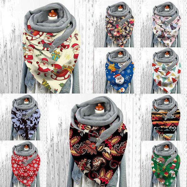 scarves women christmas printing scarf multi-purpose shawl triangle wraps plus velvet butterfly pattern neck warm button, Blue;gray
scarves women christmas printing scarf multi-purpose shawl triangle wraps plus velvet butterfly pattern neck warm button, Blue;gray