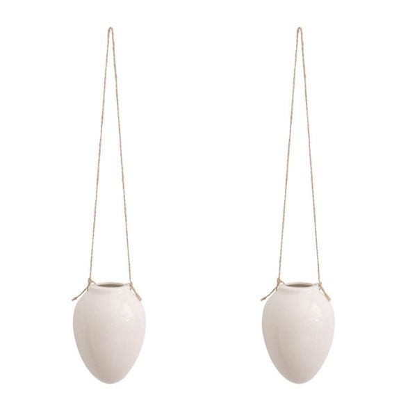 other garden supplies 2pcs ceramic flowerpots simple hanging type plant containers
other garden supplies 2pcs ceramic flowerpots simple hanging type plant containers