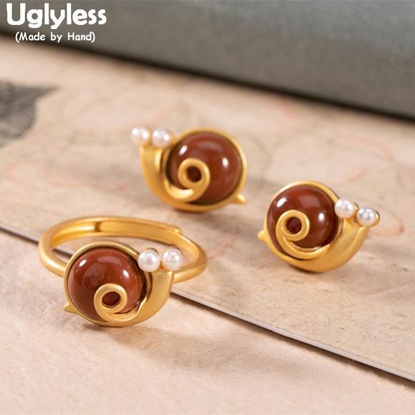 uglyless lovely animals snail jewelry sets for women agate pearls snails studs earrings + rings set real 925 silver fashion gift bracelet, &, Black
uglyless lovely animals snail jewelry sets for women agate pearls snails studs earrings + rings set real 925 silver fashion gift bracelet, &, Black