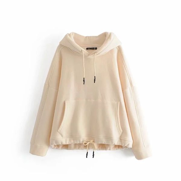 ladies casual long-sleeved kangaroo pocket solid color hem drawstring ruffle winter hooded sweater 210521, White;black
ladies casual long-sleeved kangaroo pocket solid color hem drawstring ruffle winter hooded sweater 210521, White;black