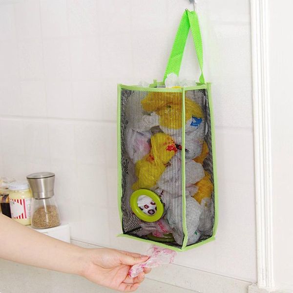 household shopping hanging breathable plastic grid garbage bag socks sundries storage organizers kitchen bathroom bags
household shopping hanging breathable plastic grid garbage bag socks sundries storage organizers kitchen bathroom bags