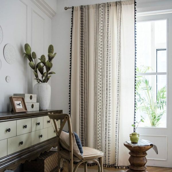 curtain & drapes black tassel cotton linen curtains bohemian living room bedroom door floor home decoration 150x260cm
curtain & drapes black tassel cotton linen curtains bohemian living room bedroom door floor home decoration 150x260cm