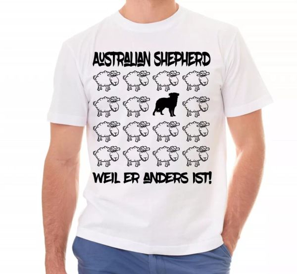 Australian Shepherd Unisex T-Shirt Black Sheep by siviwonder, Mainly pictures
