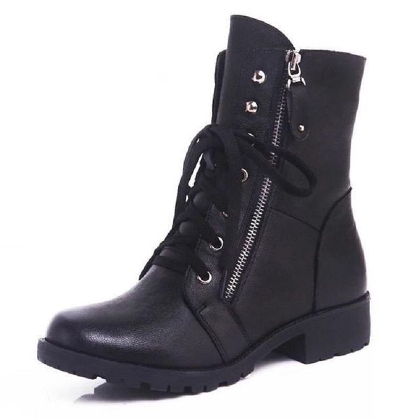 boots women autumn winter low heel leather round toe lace-up side zipper rivets fashion ankle size 35-40 sxq0813, Black
boots women autumn winter low heel leather round toe lace-up side zipper rivets fashion ankle size 35-40 sxq0813, Black