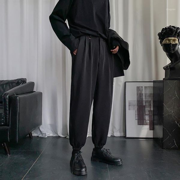 men's pants summer thin suit fashion gray black dress men korean loose elastic waist straight casual mens s-3xl 
men's pants summer thin suit fashion gray black dress men korean loose elastic waist straight casual mens s-3xl