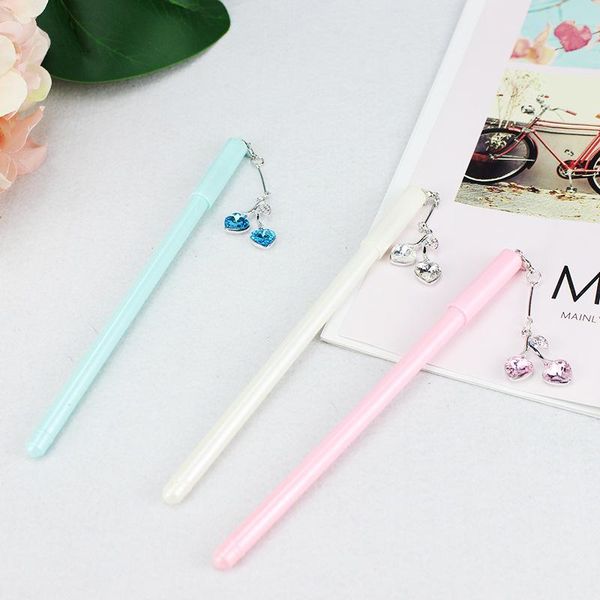gel pens 40pcs/lot kawaii cartoon creatively crystal cherries pendant 0.5mm black ink pen learning stationery children's gifts
gel pens 40pcs/lot kawaii cartoon creatively crystal cherries pendant 0.5mm black ink pen learning stationery children's gifts