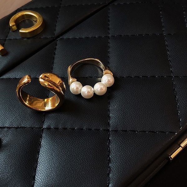 fashion dongdamen pearl open ring two piece set simple personality net red ring fashion index finger ring girl, Silver
fashion dongdamen pearl open ring two piece set simple personality net red ring fashion index finger ring girl, Silver
