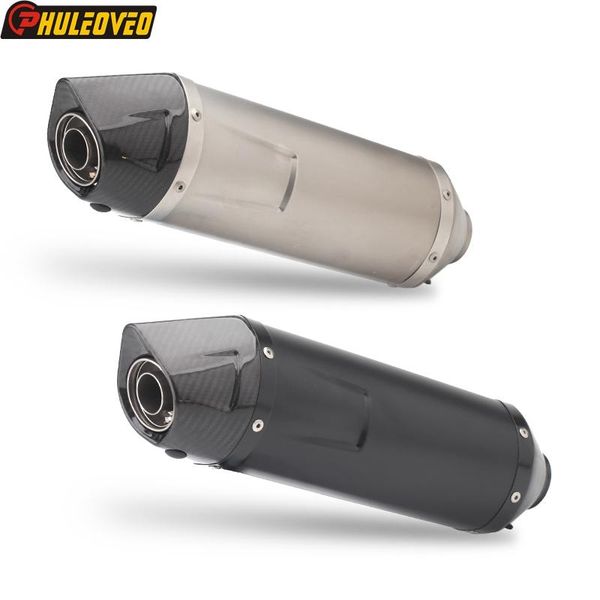 motorcycle exhaust system inlet 51mm length 440mm universal muffler escape demper with removable db killer for cbr600 z800 mt07 tmax530
motorcycle exhaust system inlet 51mm length 440mm universal muffler escape demper with removable db killer for cbr600 z800 mt07 tmax530