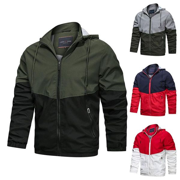 men's jackets 2021 autumn/winter youth hooded stand collar casual jacket color sports coat men, Black;brown
men's jackets 2021 autumn/winter youth hooded stand collar casual jacket color sports coat men, Black;brown