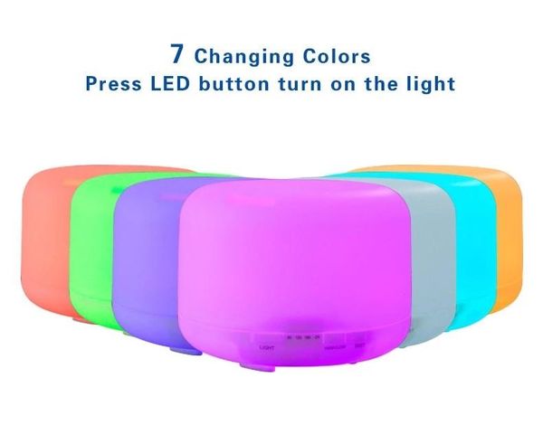 essential oils diffusers 500ml ultrasonic air aroma humidifier with 7 color led lights electric oil diffuser factory price
essential oils diffusers 500ml ultrasonic air aroma humidifier with 7 color led lights electric oil diffuser factory price