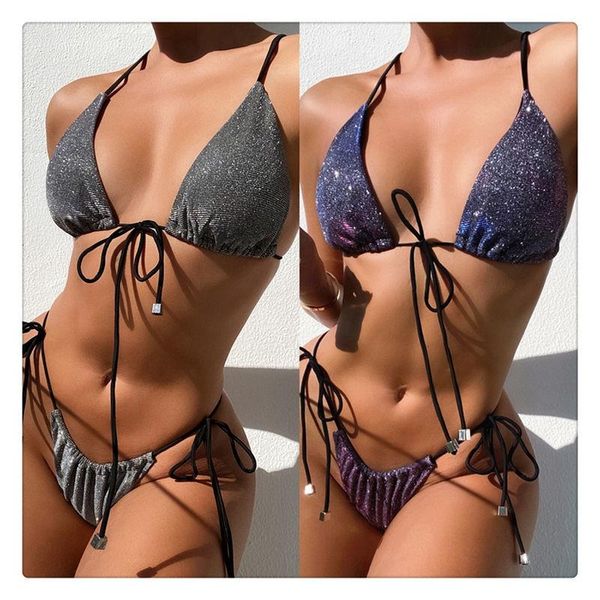 women's swimwear 2021 summer two piece women adjustable shine bikini swimsuit bra beach, White;black
women's swimwear 2021 summer two piece women adjustable shine bikini swimsuit bra beach, White;black