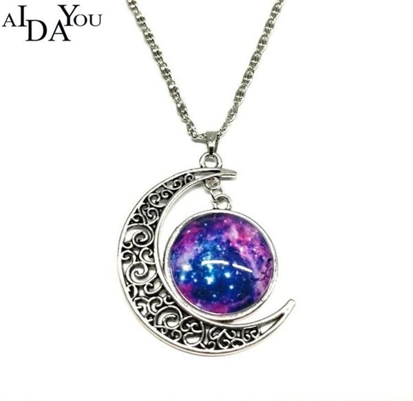 pendant necklaces aidayou jewelry choker necklace colourful glass galaxy lovely chain moon selling acc041, Silver
pendant necklaces aidayou jewelry choker necklace colourful glass galaxy lovely chain moon selling acc041, Silver