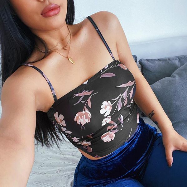 women's tanks & camis women summer clothing street beach camisole ladies sling straps backless push up slim crop floral printing b, White
women's tanks & camis women summer clothing street beach camisole ladies sling straps backless push up slim crop floral printing b, White