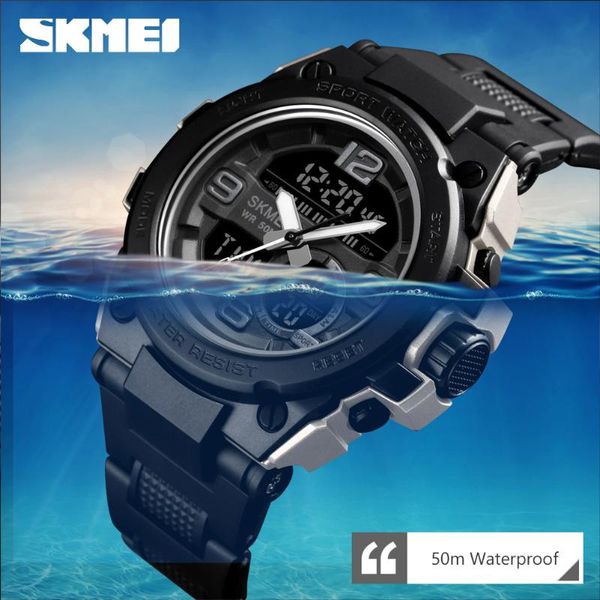 wristwatches skmei luxury men analog digital watch army military sports watches 5bar waterproof male wristwatch clock relogio masculino 1452, Slivery;brown
wristwatches skmei luxury men analog digital watch army military sports watches 5bar waterproof male wristwatch clock relogio masculino 1452, Slivery;brown