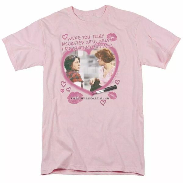 the breakfast club lipstick t shirt mens licensed 80s classic movie light pink, White;black
the breakfast club lipstick t shirt mens licensed 80s classic movie light pink, White;black