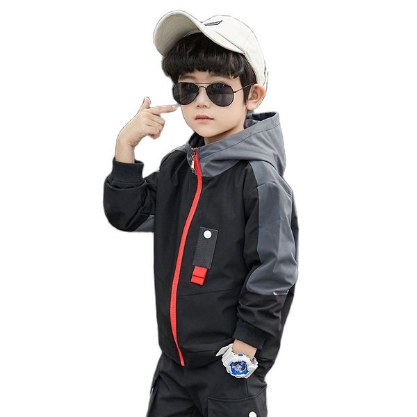 spring & autumn polyester jacket for boy new 2021 korean version fashion hooded patchwork coat casual slim childrens clothing, Blue;gray
spring & autumn polyester jacket for boy new 2021 korean version fashion hooded patchwork coat casual slim childrens clothing, Blue;gray