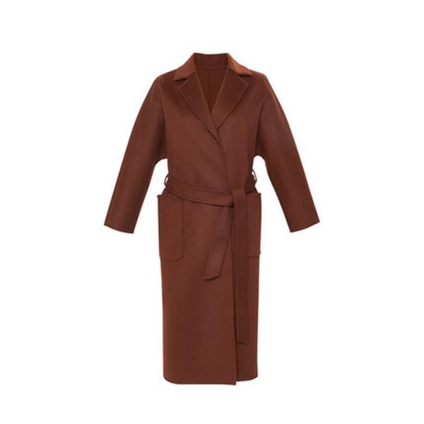 women's wool & blends autumn 2021 winter women v-neck a-line two-sided 100% coat slim double breasted belt female fashion overcoat, Black
women's wool & blends autumn 2021 winter women v-neck a-line two-sided 100% coat slim double breasted belt female fashion overcoat, Black