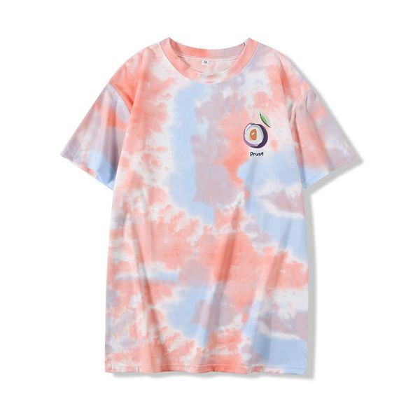 women's t-shirt summer women tie dye cartoon kawaii prune fruit printing pattern japan korean harajuku style all-match fashion, White
women's t-shirt summer women tie dye cartoon kawaii prune fruit printing pattern japan korean harajuku style all-match fashion, White