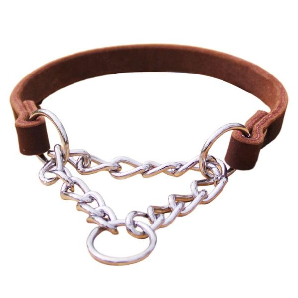 dog collars & leashes real leather collar p chain slip pet genuine training stainless steel for small medium large dogs
dog collars & leashes real leather collar p chain slip pet genuine training stainless steel for small medium large dogs