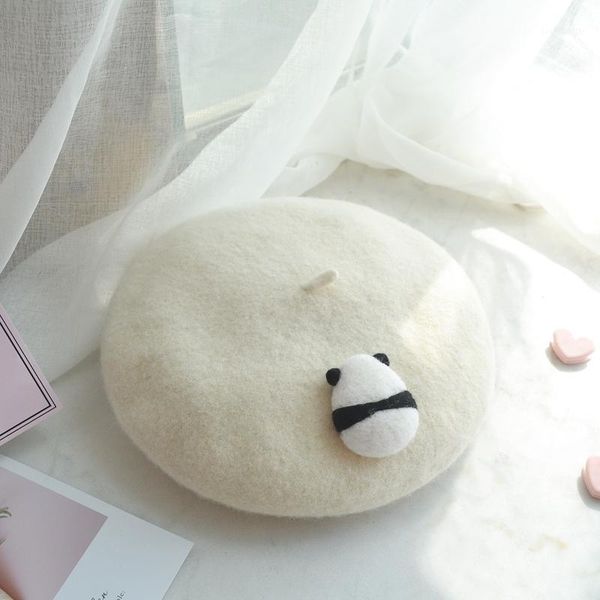 love panda lovely original handmade wool felt back beret hat female wild soft sister berets, Blue;gray
love panda lovely original handmade wool felt back beret hat female wild soft sister berets, Blue;gray