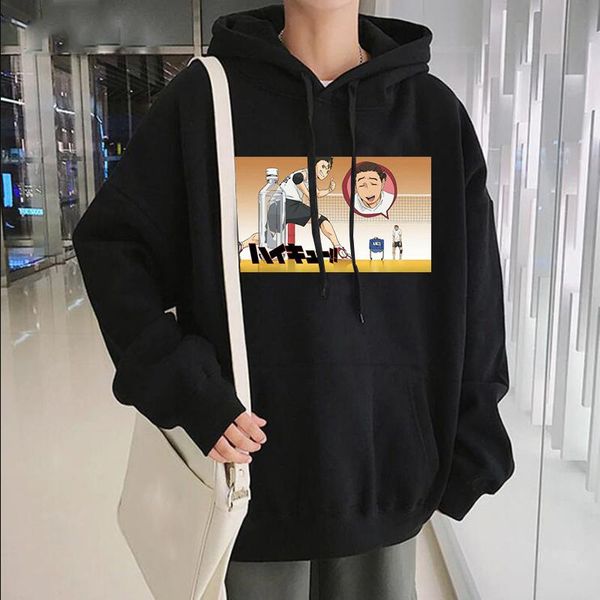 men's hoodies & sweatshirts japan anime haikyuu yu nishinoya printed hoodie women harajuku casual streetwear fashion oversize winter ma, Black 
men's hoodies & sweatshirts japan anime haikyuu yu nishinoya printed hoodie women harajuku casual streetwear fashion oversize winter ma, Black