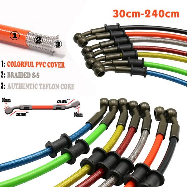 motorcycle brakes 400mm to 2200mm dirt bike braided steel hydraulic reinforce brake line clutch oil hose tube universal fit racing
motorcycle brakes 400mm to 2200mm dirt bike braided steel hydraulic reinforce brake line clutch oil hose tube universal fit racing