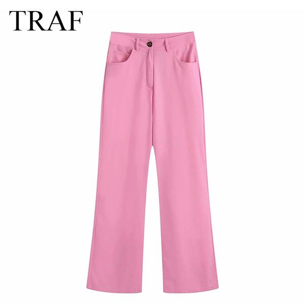 women's pants & capris traf clothing 2021 chic casual pink loose oversize pockets vintage high wasit straight trousers office lady, Black;white
women's pants & capris traf clothing 2021 chic casual pink loose oversize pockets vintage high wasit straight trousers office lady, Black;white