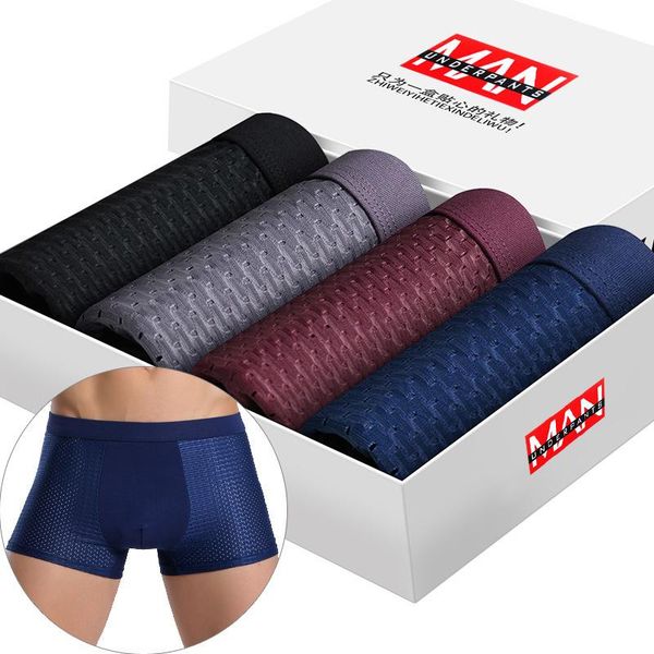 underpants 4 pieces/batch of men's underwear boxer briefs slippery bamboo hole large size men short boxers, Black;white
underpants 4 pieces/batch of men's underwear boxer briefs slippery bamboo hole large size men short boxers, Black;white