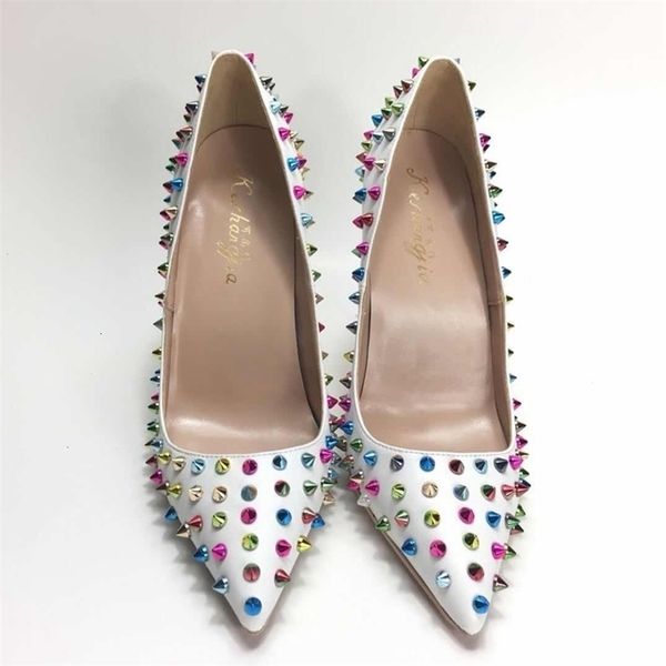 dress shoes keshangjia high heels ol wedding color rivet pointed toe wild women's shallow pumps 210329, Black
dress shoes keshangjia high heels ol wedding color rivet pointed toe wild women's shallow pumps 210329, Black