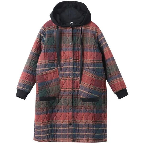 Women's Down & Parkas 2021 Winter Cotton Padded Jackets Large Size Loose Warm Coat Was Thin Jacket Plaid Hooded Overwear Female, Black
Women's Down & Parkas 2021 Winter Cotton Padded Jackets Large Size Loose Warm Coat Was Thin Jacket Plaid Hooded Overwear Female, Black