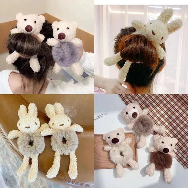 hair accessories plush cute cartoon bear colon circle girl rope south korea instagram sweet face set headdress bands, Slivery;white
hair accessories plush cute cartoon bear colon circle girl rope south korea instagram sweet face set headdress bands, Slivery;white