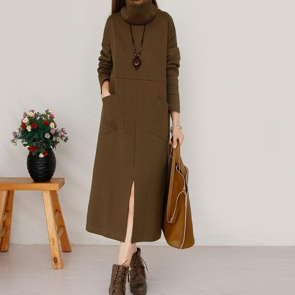 casual dresses yoyikamomo women dress big size vintage retro long autumn and winter thick loose robe, Black;gray
casual dresses yoyikamomo women dress big size vintage retro long autumn and winter thick loose robe, Black;gray