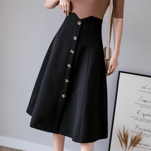 skirts high waist elegant swing a line womens 2021 solid color black work wear office ladies skirt single-breasted vintage 21065
skirts high waist elegant swing a line womens 2021 solid color black work wear office ladies skirt single-breasted vintage 21065