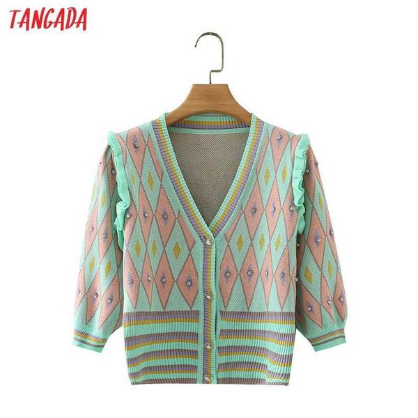 tangada summer women geometry thin knitted cardigan sweater jumper vintage short sleeve button-up female outerwear 7y31 210609, White;black
tangada summer women geometry thin knitted cardigan sweater jumper vintage short sleeve button-up female outerwear 7y31 210609, White;black