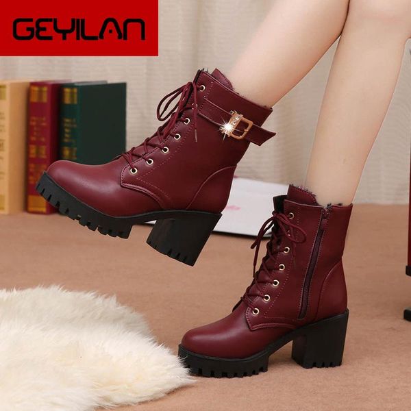 boots heel 8 cm women lace up flat biker combat wine red shoes buckle woman botas size 35-39, Black
boots heel 8 cm women lace up flat biker combat wine red shoes buckle woman botas size 35-39, Black