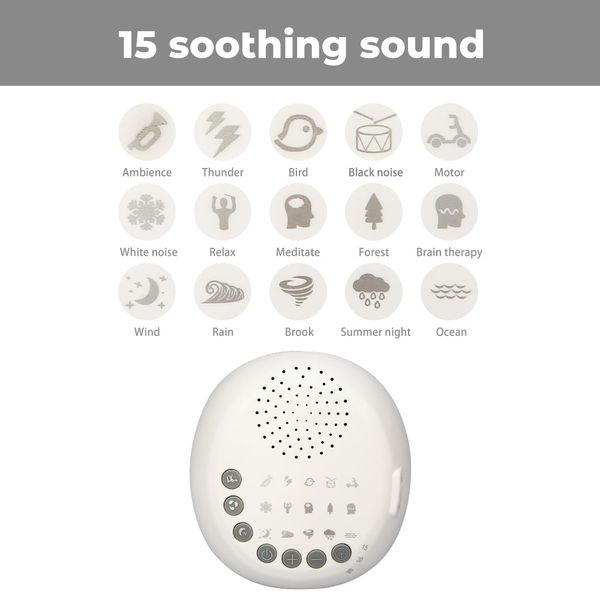 sound machine baby sleep soothers white noise with 15 soothing sounds 153060 minutes timer for home office travel
sound machine baby sleep soothers white noise with 15 soothing sounds 153060 minutes timer for home office travel