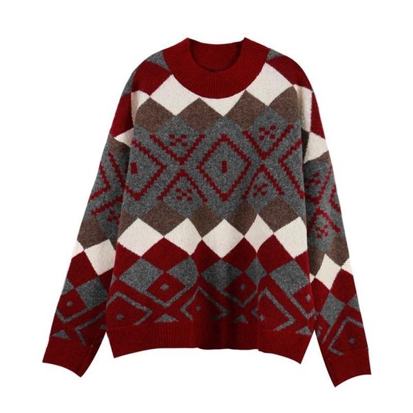 women's sweaters h.sa women retro sweater and pullovers casual geomertric knit jumpers red beige christmas pull femme 2021, White;black
women's sweaters h.sa women retro sweater and pullovers casual geomertric knit jumpers red beige christmas pull femme 2021, White;black