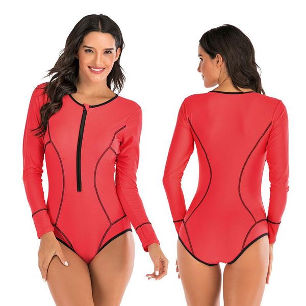 bikinis set womens zip front long sleeve high neck one piece swimsuit solid watermelon red rash guard bathing suit
bikinis set womens zip front long sleeve high neck one piece swimsuit solid watermelon red rash guard bathing suit