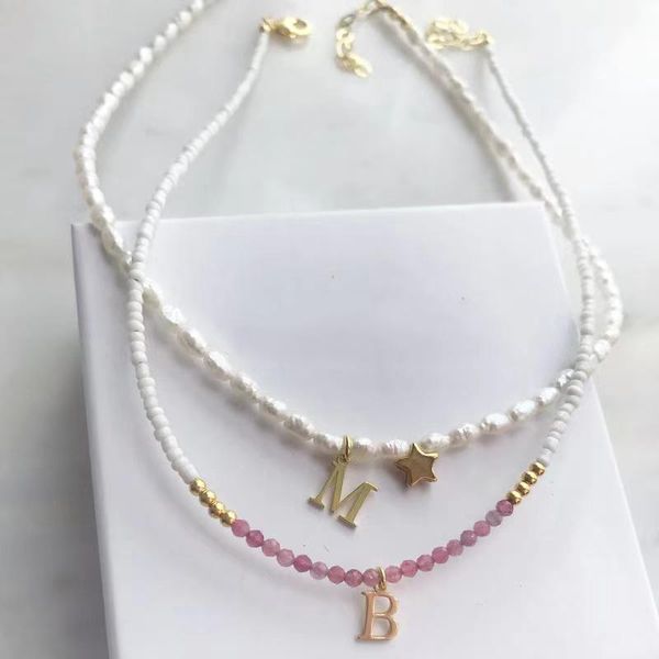 chokers custom stainless steel letter necklace natural freshwater pearl women's five-pointed star accessories boutique jewelry, Golden;silver
chokers custom stainless steel letter necklace natural freshwater pearl women's five-pointed star accessories boutique jewelry, Golden;silver