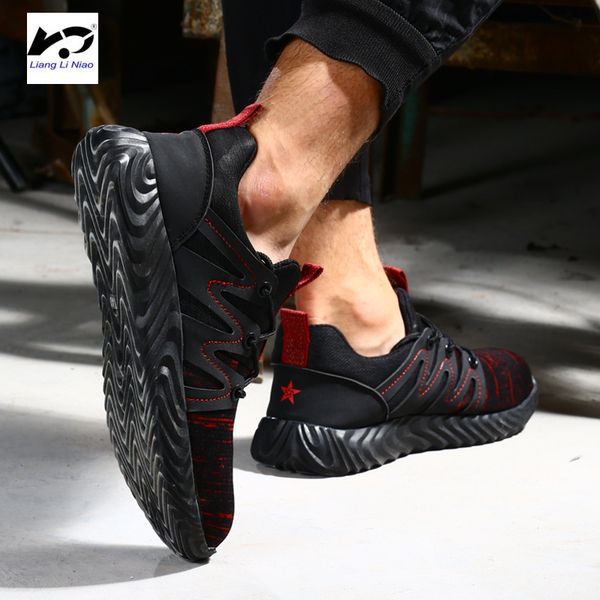 all season for men anti-smashing steel toe cap shoes indestructible safety boots work sneakers ht8f, Black
all season for men anti-smashing steel toe cap shoes indestructible safety boots work sneakers ht8f, Black